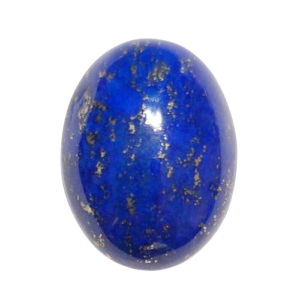Natural Royal Blue Afghan Lapis Lazuli Oval Cabochon Pyrite Flecks 51.65 Carat